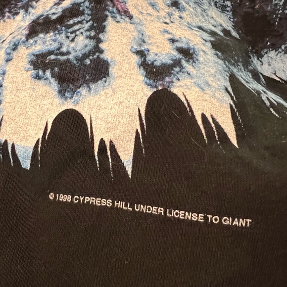 Vintage 1998 Cypress Hill IV Skeletons Band Tee Cotton T-shirt licensed Giant - Picture 3 of 7